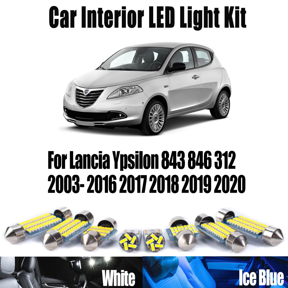 AutoGlowLED LED Interior Light Kit for Lancia Ypsilon 843 846 2003-2020