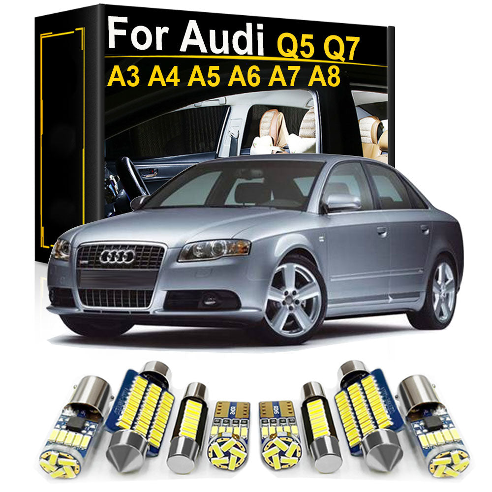 AutoGlowLED LED Interior Light Kit for Audi A3 S3 A4 S4 A5 S5 A6 S6 A7 A8 Q5 Q7 No Error
