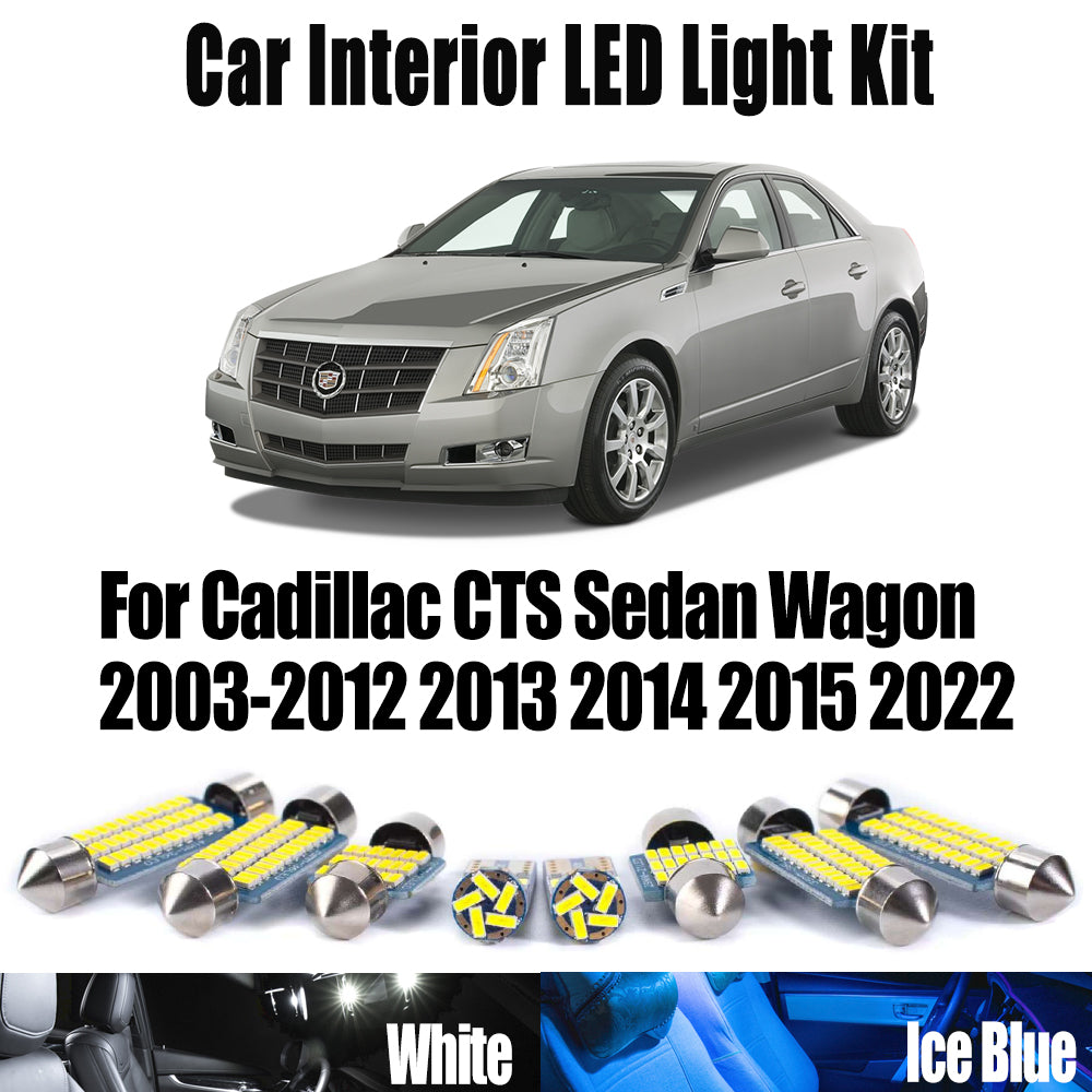 AutoGlowLED Canbus LED Interior Light Kit for Cadillac CTS Sedan Wagon