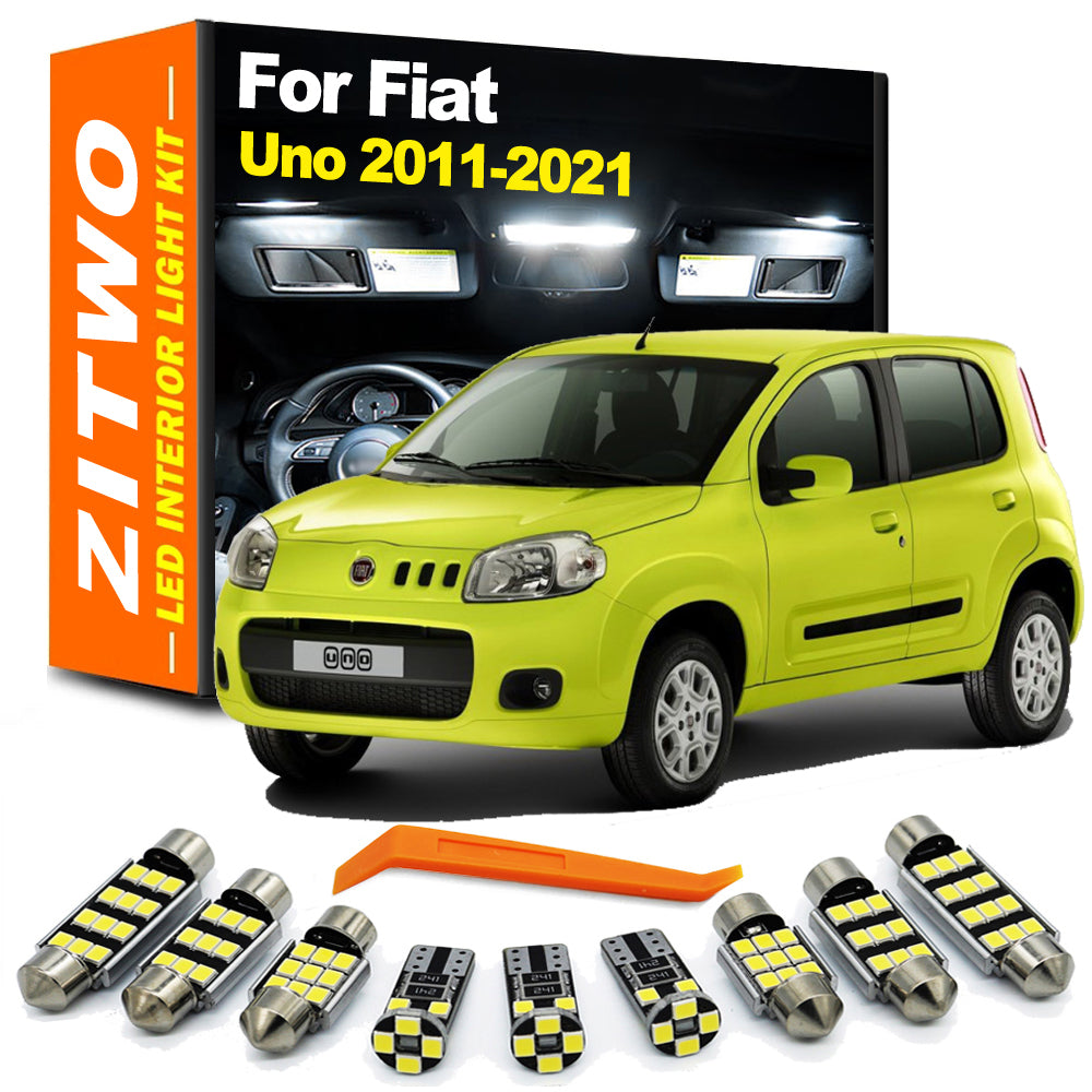AutoGlowLED 6Pcs LED Interior Light Kit for Fiat Uno 2011-2021