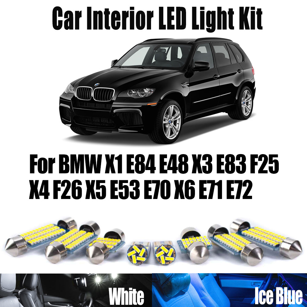AutoGlowLED Canbus LED Interior Light Kit for BMW X1 X3 X4 X5 X6