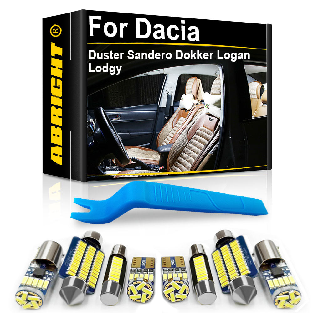 AutoGlowLED Car LED Interior Light Kit for Dacia Duster Sandero Logan Canbus