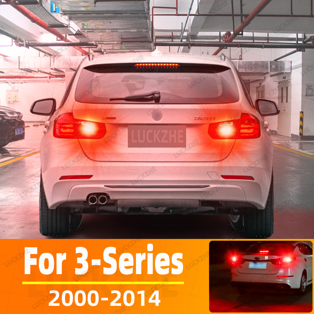 AutoGlowLED Red LED Brake Stop Tail Light Bulbs for BMW 3-Series E91 F30 F80