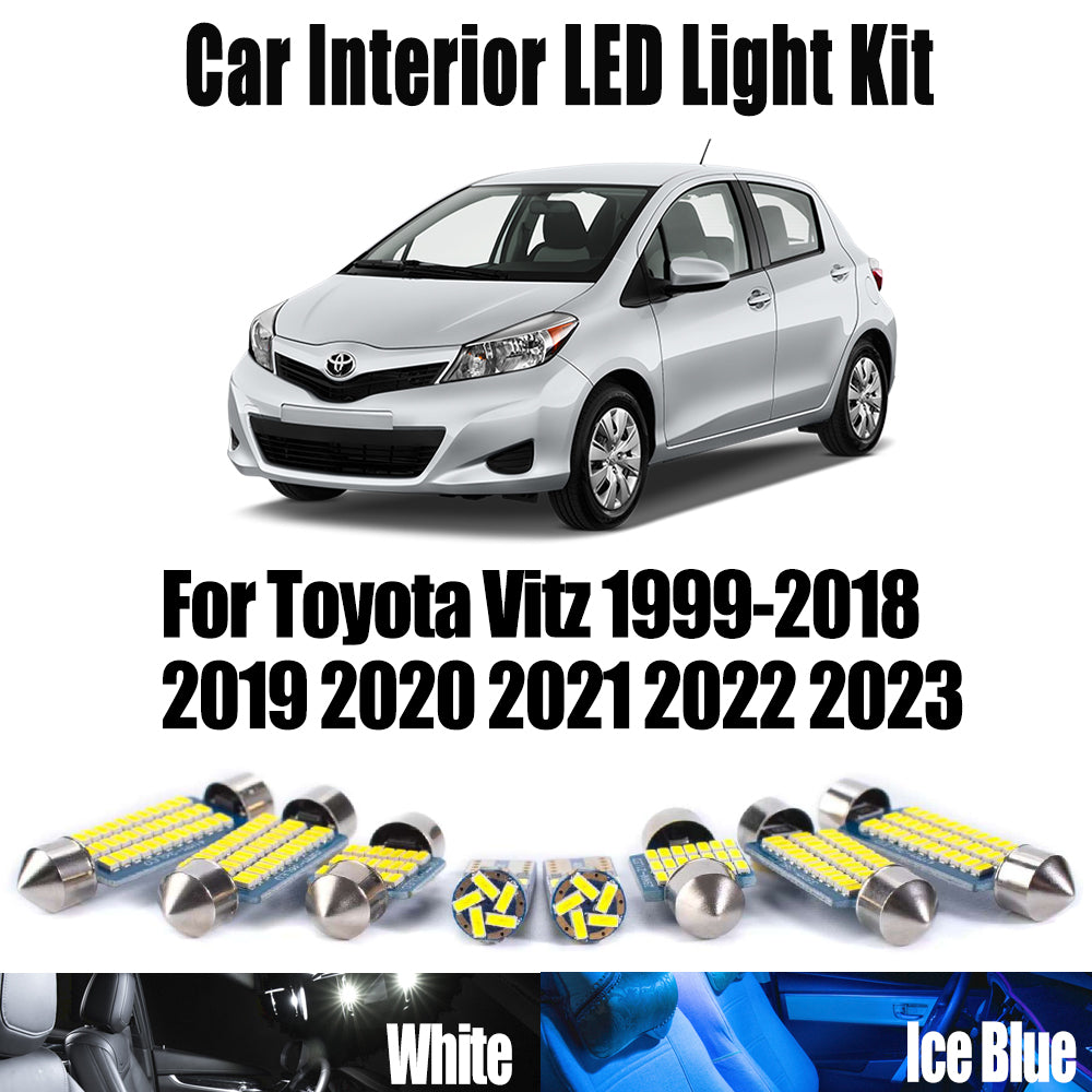 AutoGlowLED LED Interior Light Kit for Toyota Vitz 1999-2023 Canbus