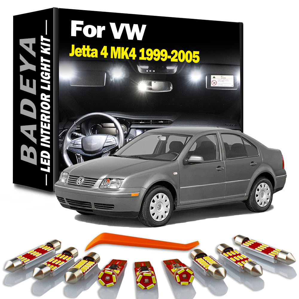 AutoGlowLED 12Pc Canbus LED Interior Light Kit for VW Jetta MK4 1999-2005