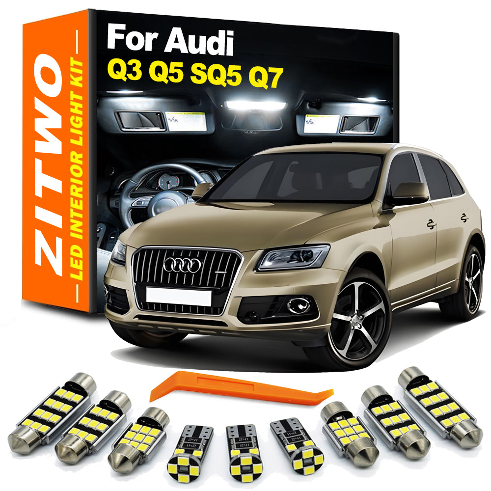 AutoGlowLED Canbus No Error LED Interior Bulb Kit for Audi Q3 Q5 Q7 2008-2015