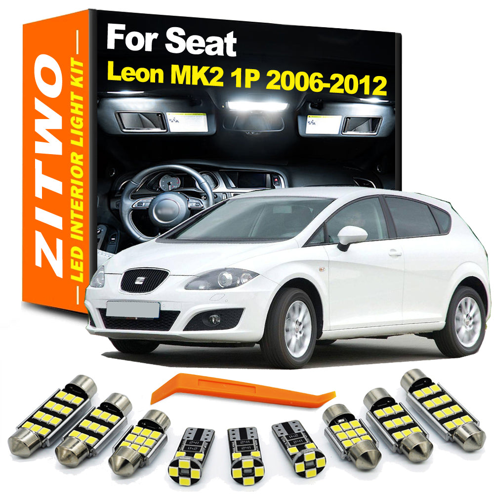 AutoGlowLED 13Pcs LED Interior Light Kit for Seat Leon 1P MK2 2006-2012