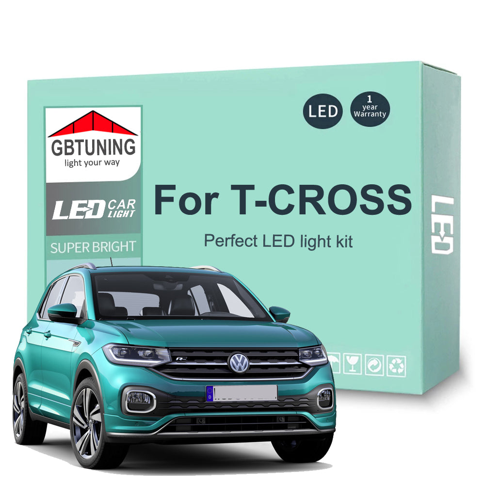 AutoGlowLED Canbus LED Interior Light Kit for VW T-Cross 2018-2022 11Pcs