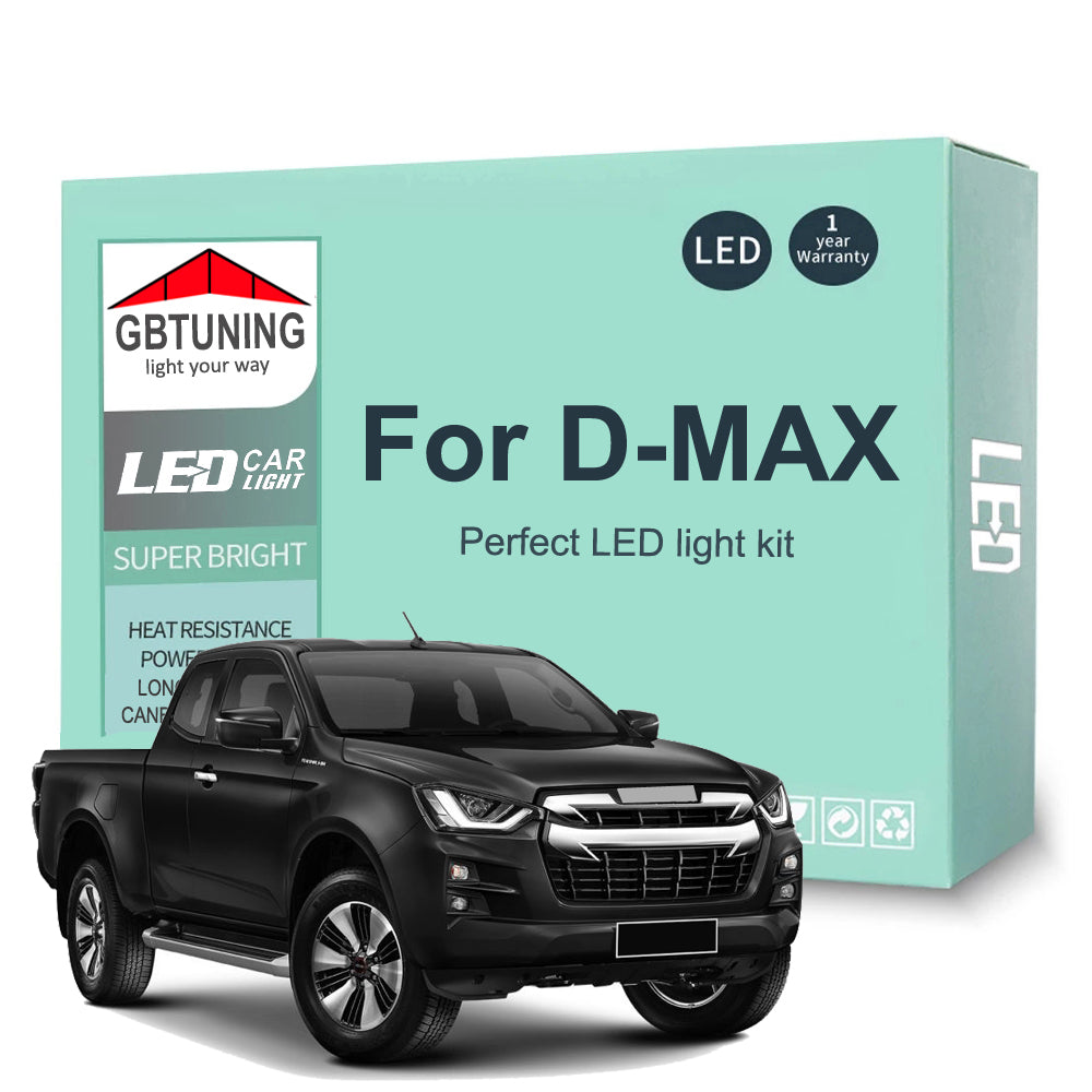 AutoGlowLED 8Pc LED Interior Light Kit for Isuzu D-MAX 2002-2021 Canbus