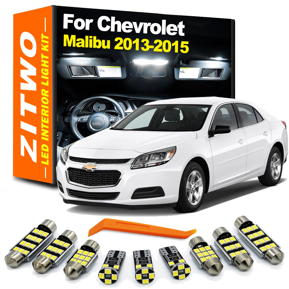 AutoGlowLED 13Pcs LED Interior Light Kit for Chevy Malibu 2013-2015