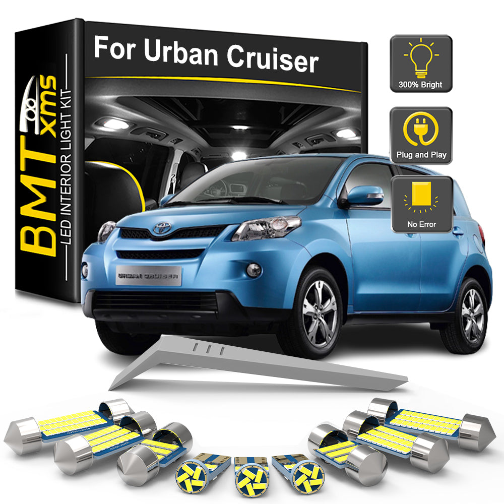 AutoGlowLED 8Pc LED Interior Light Kit for Toyota Urban Cruiser 2007-2016