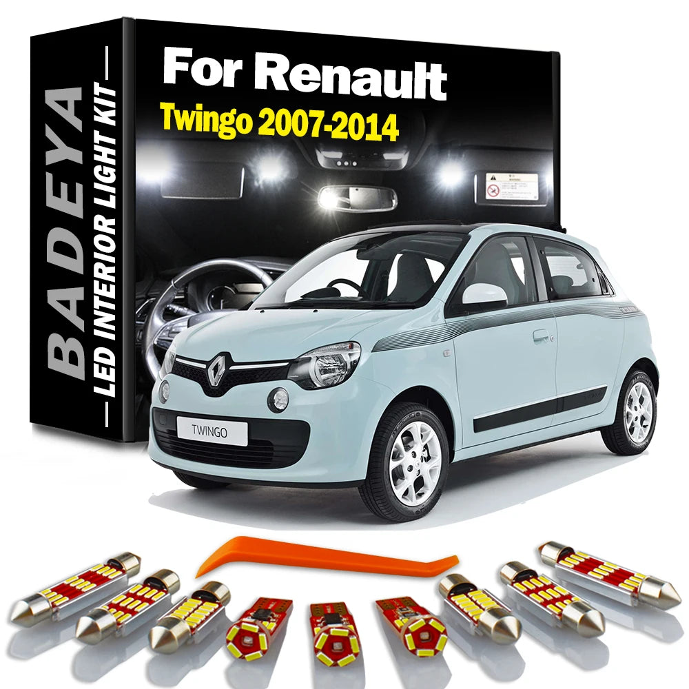 AutoGlowLED 11Pc Canbus LED Interior Light Kit for Renault Twingo 2 II MK2 2007-2014