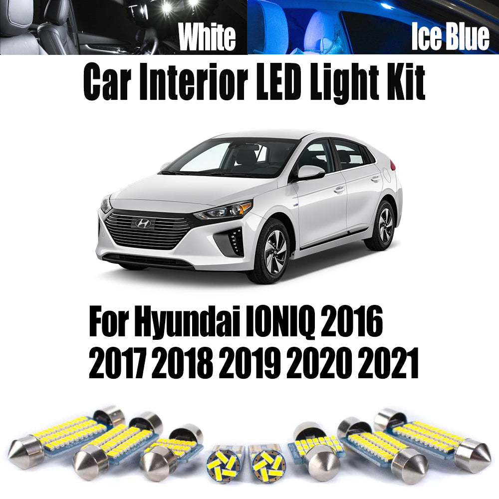 AutoGlowLED 13Pc Canbus LED Interior Light Kit for Hyundai IONIQ 2016-2021