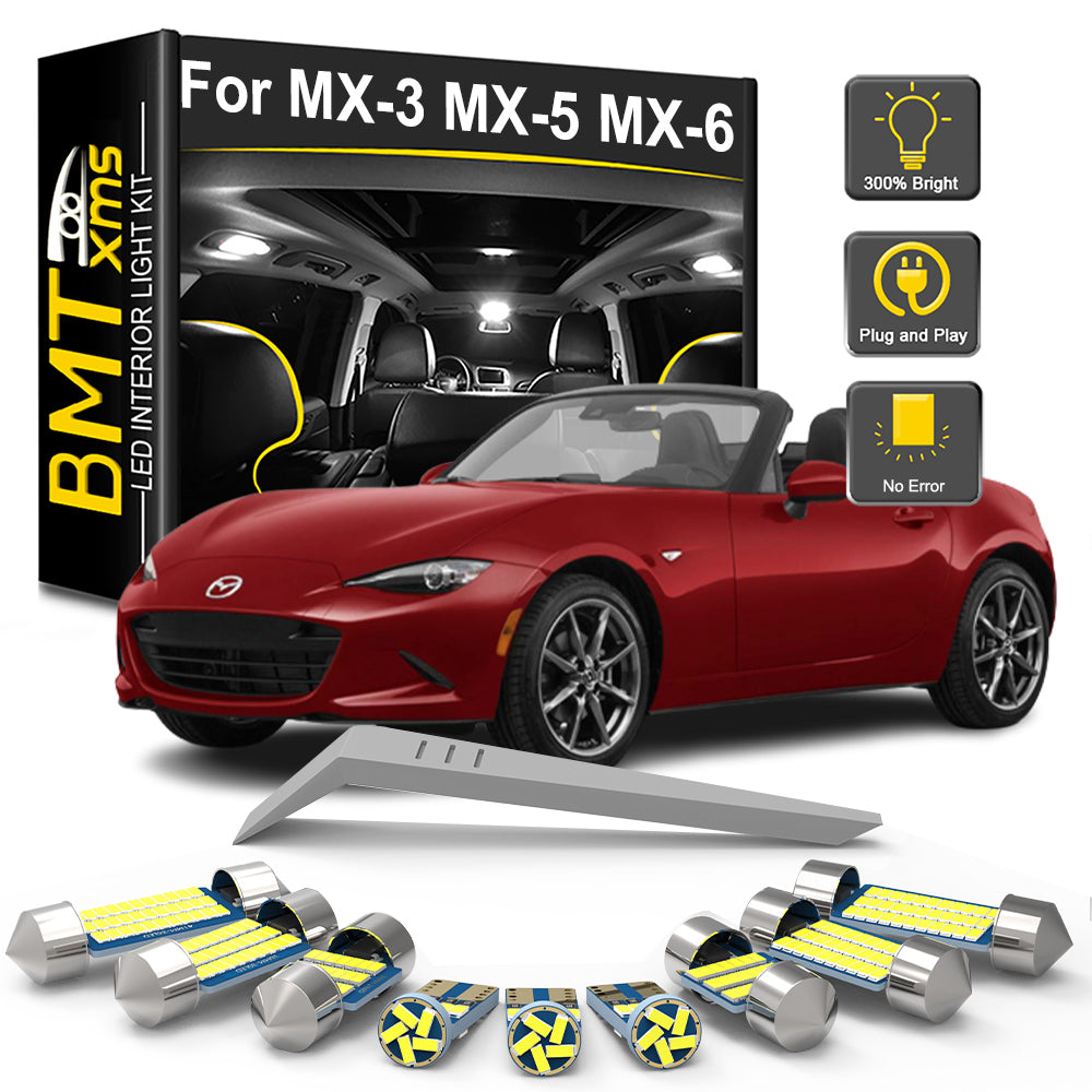 AutoGlowLED LED Interior Light Kit for Mazda MX-3 MX-5 MX-6 Miata 1987-2021