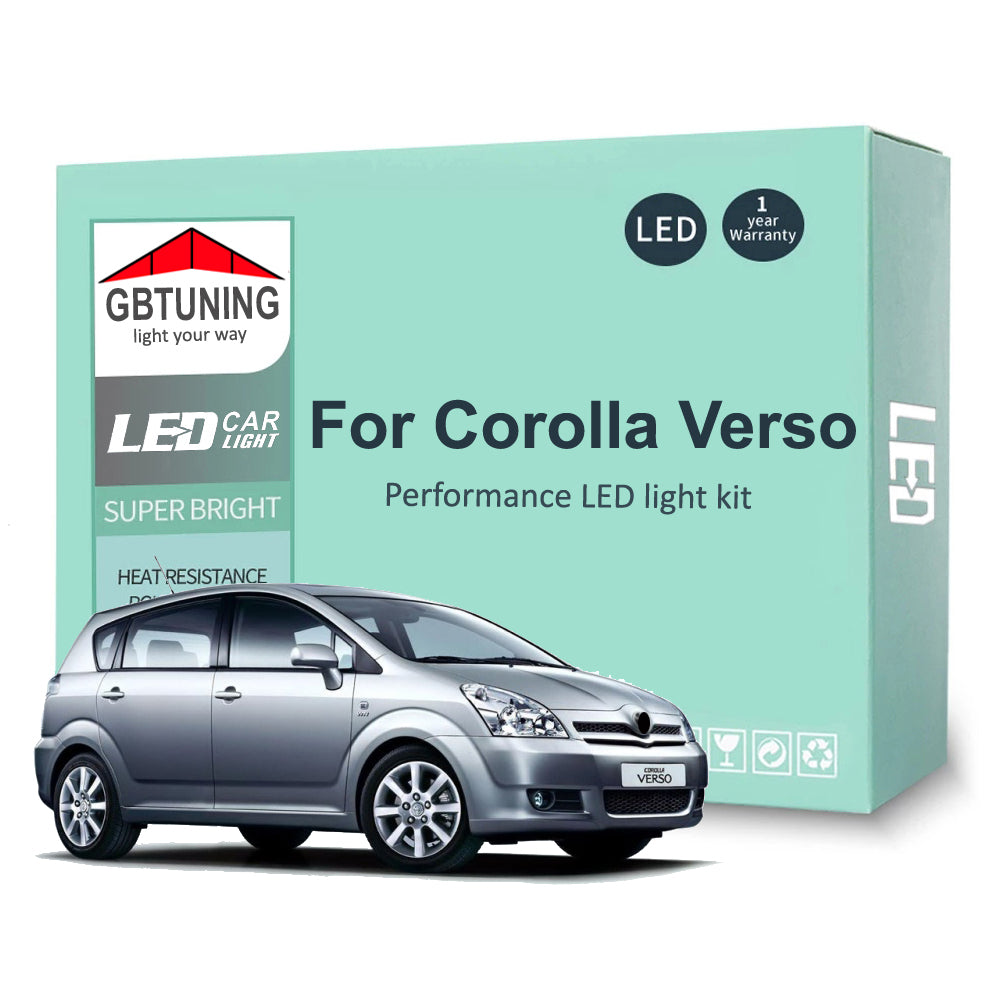 AutoGlowLED LED Interior Light Kit for Toyota Corolla Verso 2001-2009 Canbus