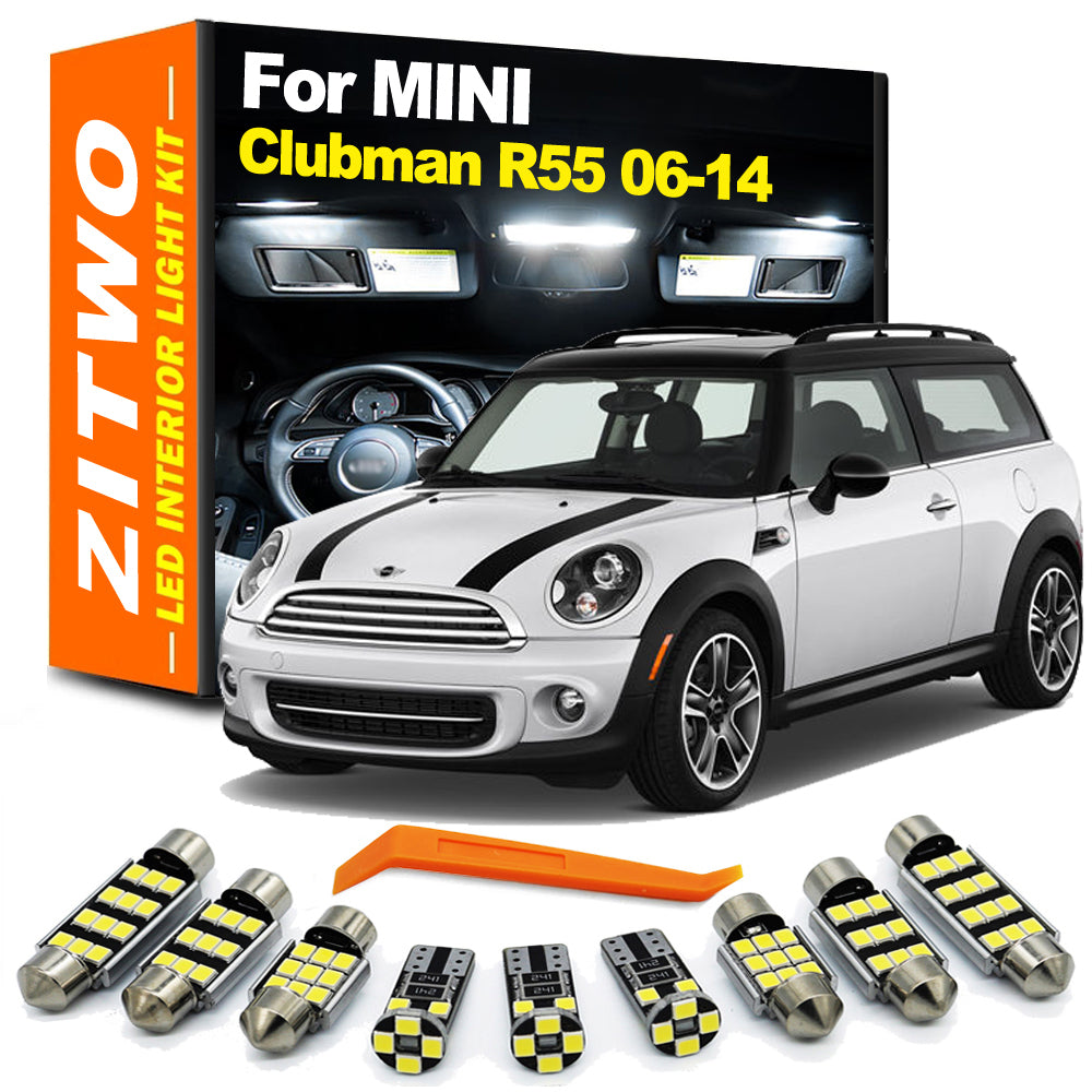 AutoGlowLED 14PC LED Interior Light Kit for Mini R55 Clubman 2006-2014