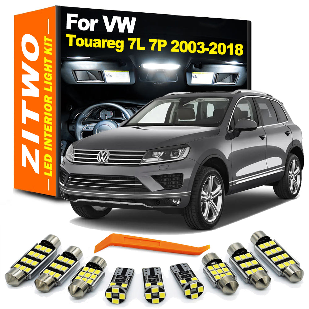 AutoGlowLED LED Interior Dome Map Light Kit for VW Touareg 2003-2018
