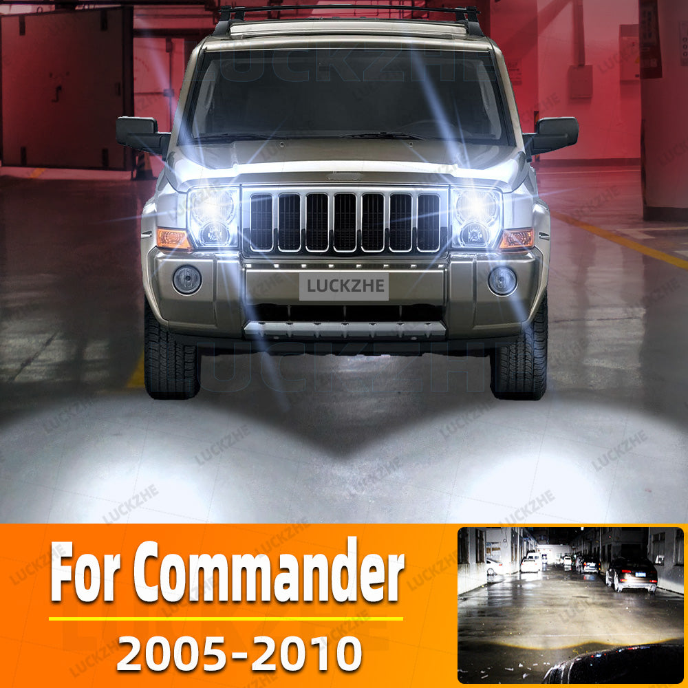 AutoGlowLED LED Headlight Bulbs for Jeep Commander XK XH 2005-2010, 2pcs