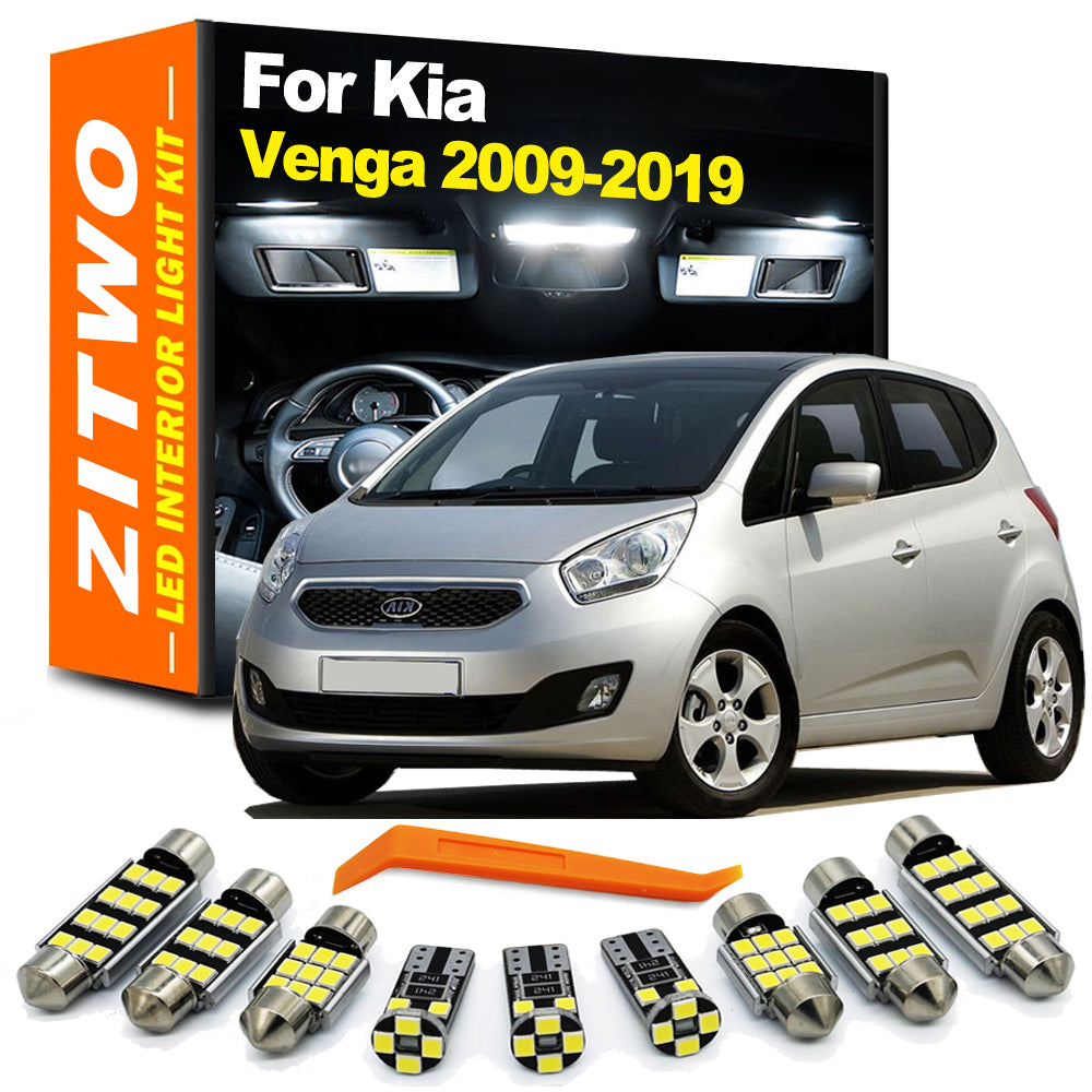 AutoGlowLED LED Interior Light Kit for Kia Venga 2009-2019, 11Pcs No Error