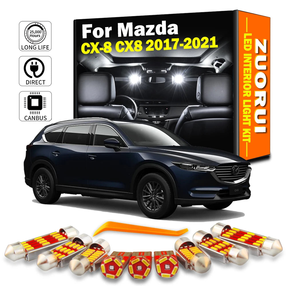 AutoGlowLED Canbus LED Interior Light Kit for Mazda CX-8 2017-2021