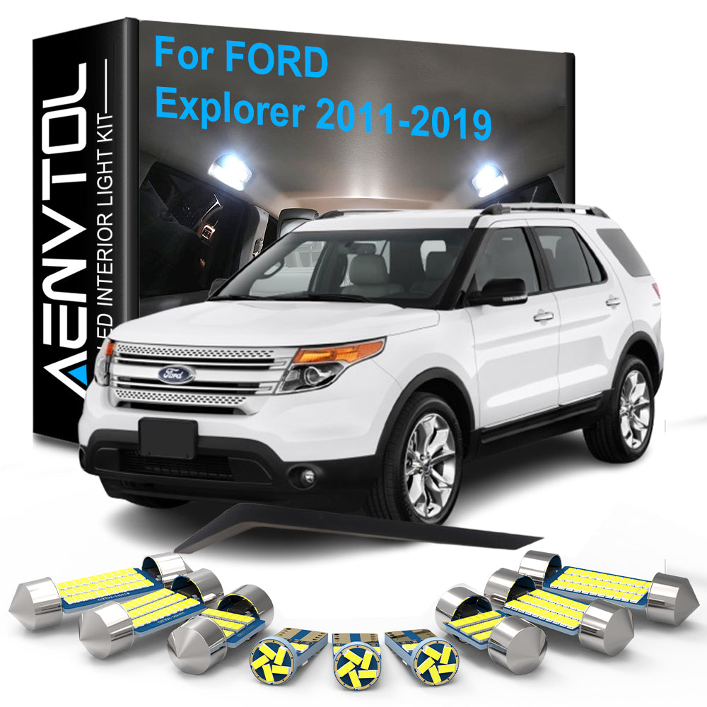 AutoGlowLED 12pc LED Interior Light Kit for Ford Explorer 2011-2019 Canbus