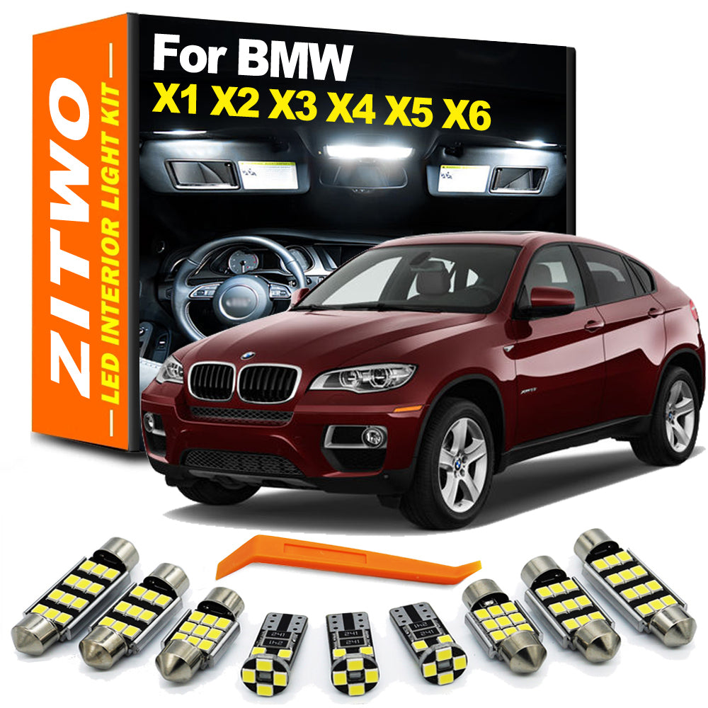AutoGlowLED Interior LED Light Kit for BMW X1 X2 X3 X5 X6, 8-23 PCS