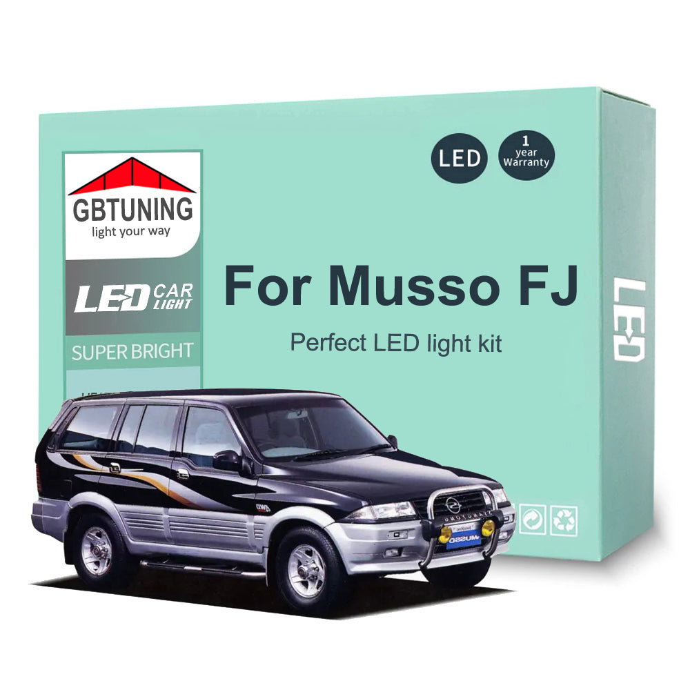 AutoGlowLED 12Pc Canbus LED Interior Light Kit for Daewoo Musso FJ 1993-2005