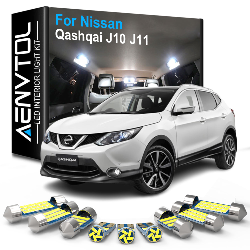 AutoGlowLED Car Interior LED Lights Canbus for Nissan Qashqai J10 J11 2007-2023