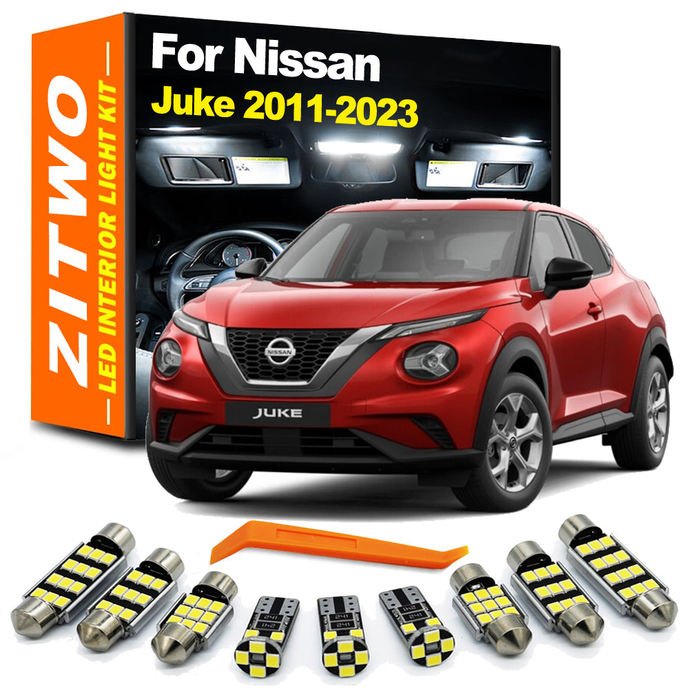 AutoGlowLED LED Interior Dome Light Kit for Nissan Juke 2011-2023, 11pc