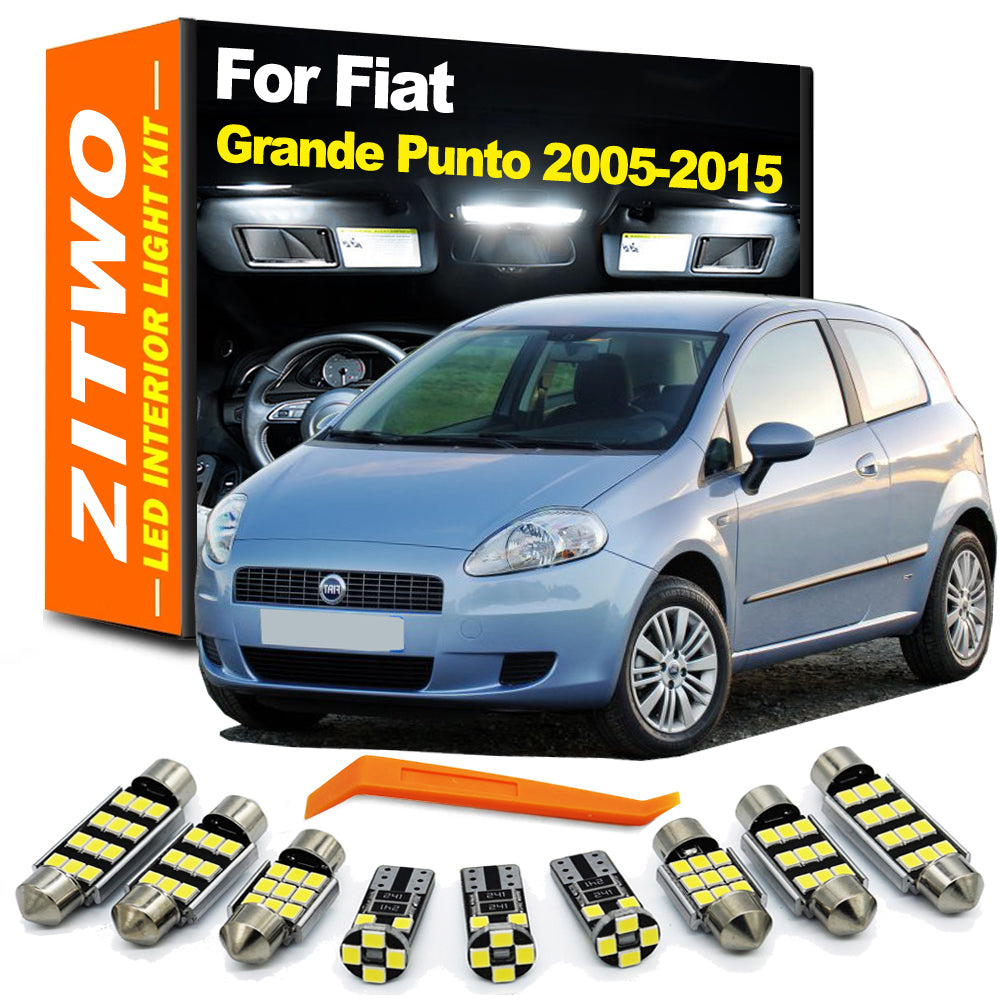 AutoGlowLED 11PC Canbus LED Interior Light Kit for Fiat Grande Punto 2005-2015