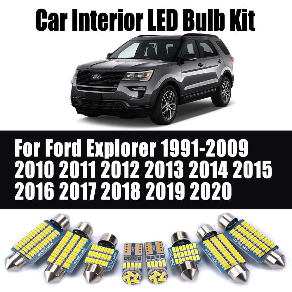 AutoGlowLED LED Interior Light Kit for Ford Explorer 1991-2020 Canbus