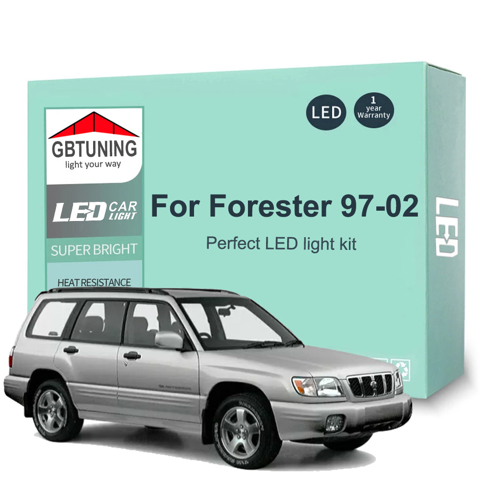 AutoGlowLED Canbus LED Interior Light Kit for Subaru Forester SF 1997-2002 8Pcs
