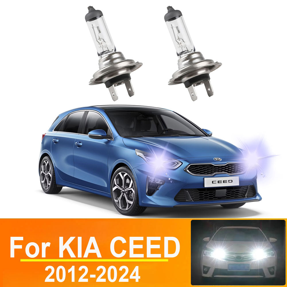 AutoGlowLED H7 Halogen Headlight Bulbs for KIA CEED 2012-2022, 2PC