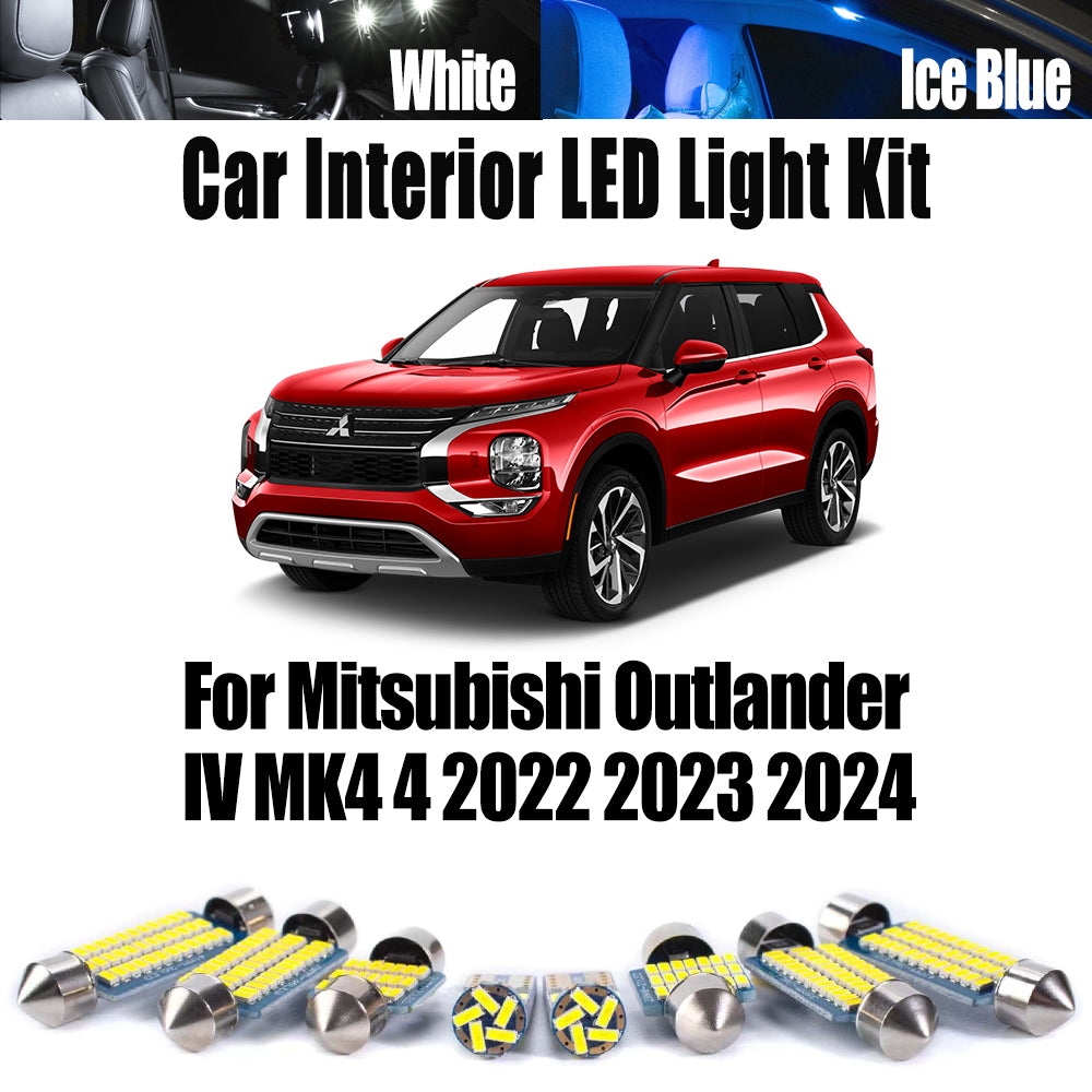 AutoGlowLED 14Pcs LED Interior Light Kit for Mitsubishi Outlander IV MK4 2022-2024
