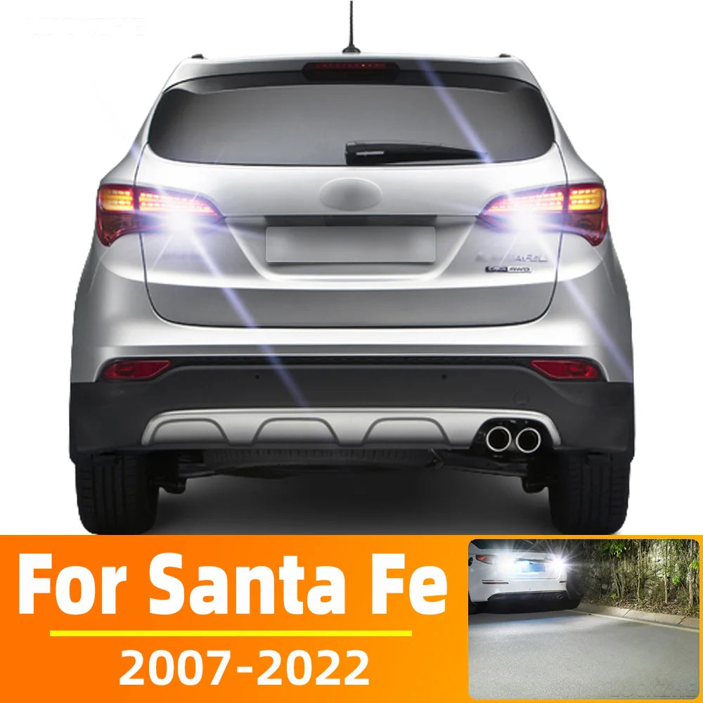 AutoGlowLED Hyundai Santa Fe 2007-2022 LED Backup Reverse Light Bulb White Error Free 2Pcs