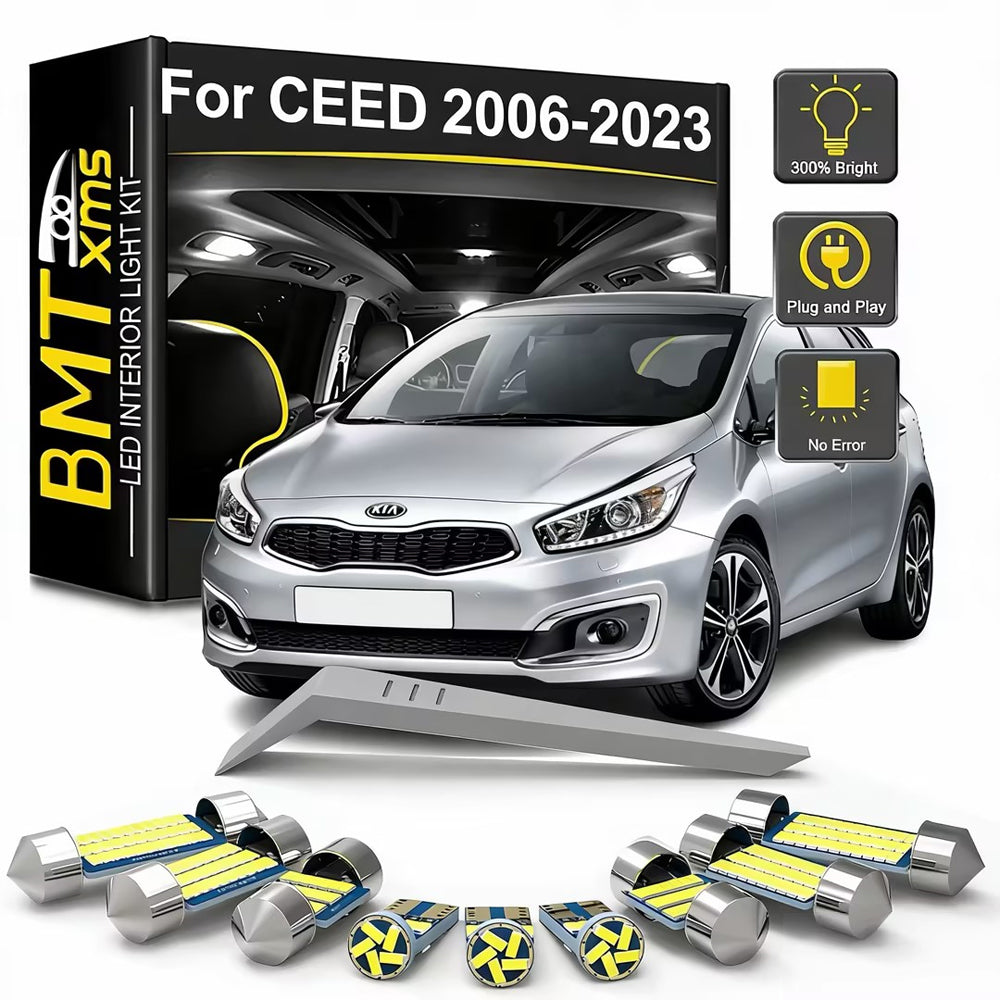 AutoGlowLED Canbus LED Interior Light Kit for KIA CEED 2006-2023 Plug and Play