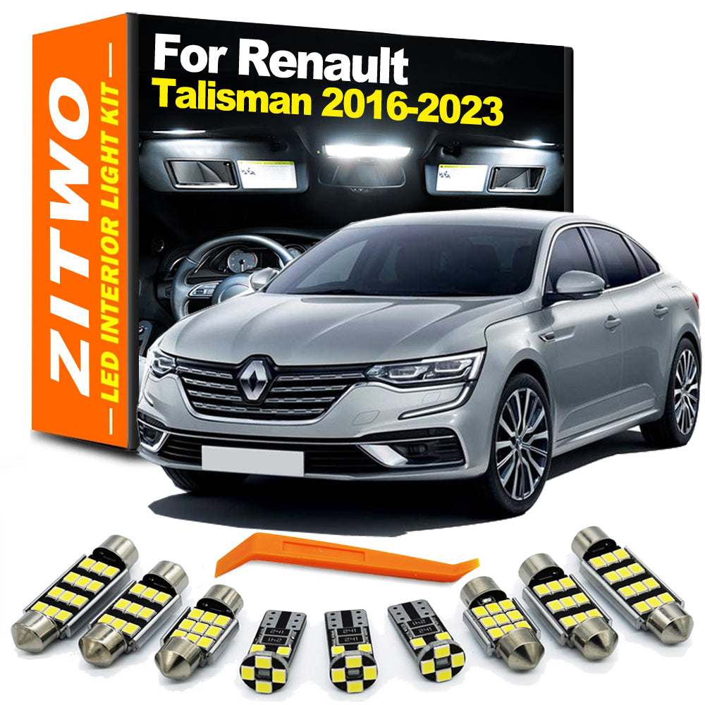 AutoGlowLED 13pc LED Interior Light Kit for Renault Talisman 2016-2023