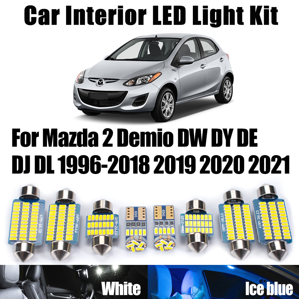AutoGlowLED Mazda 2 Demio LED Interior Light Kit 1996-2021 Canbus