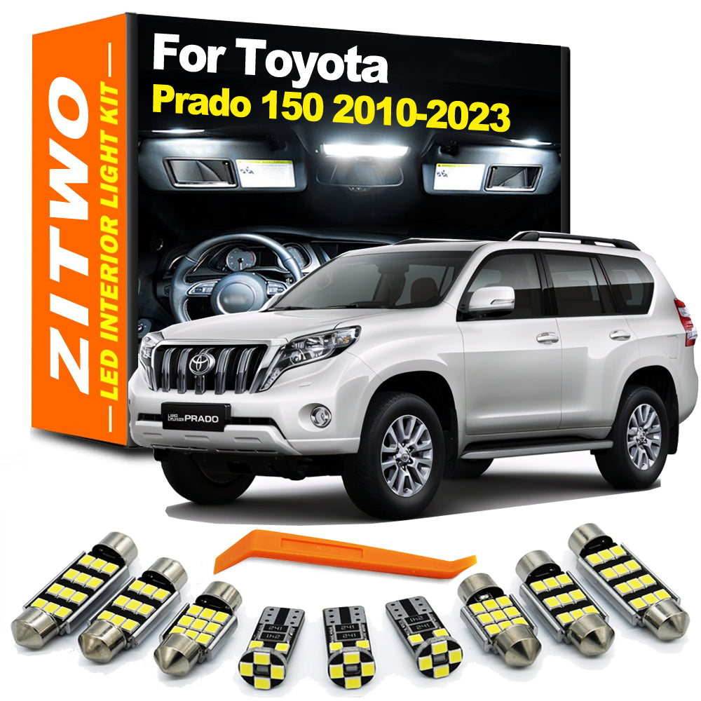 AutoGlowLED 16-Piece LED Interior Light Kit for Toyota Prado 150 LC150 2010-2023