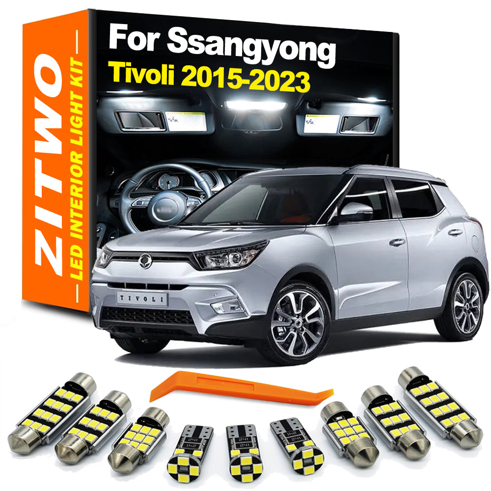 AutoGlowLED 11Pcs LED Interior Light Kit for Ssangyong Tivoli XLV 2015-2023