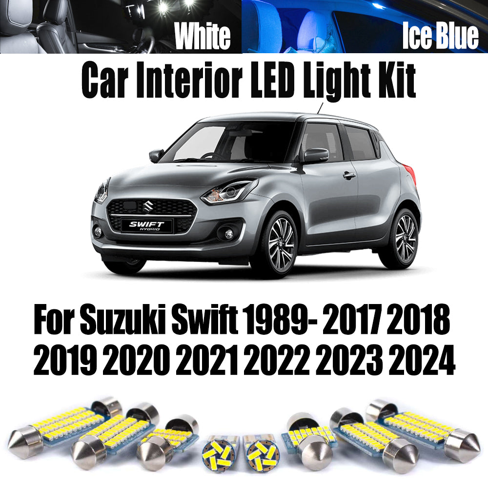AutoGlowLED LED Interior Light Kit for Suzuki Swift 1989-2024 Car Bulbs