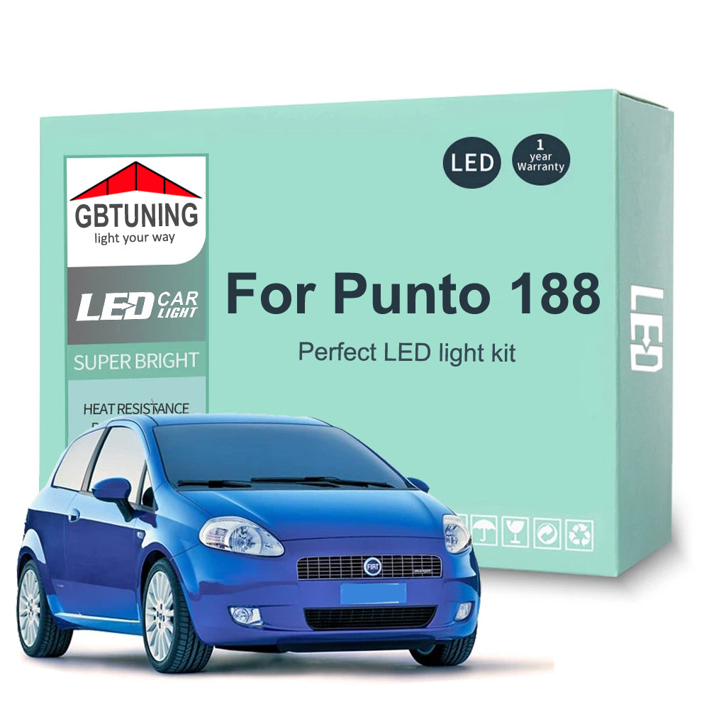 AutoGlowLED LED Interior Light Kit for Fiat Punto 188 2000-2011 Canbus