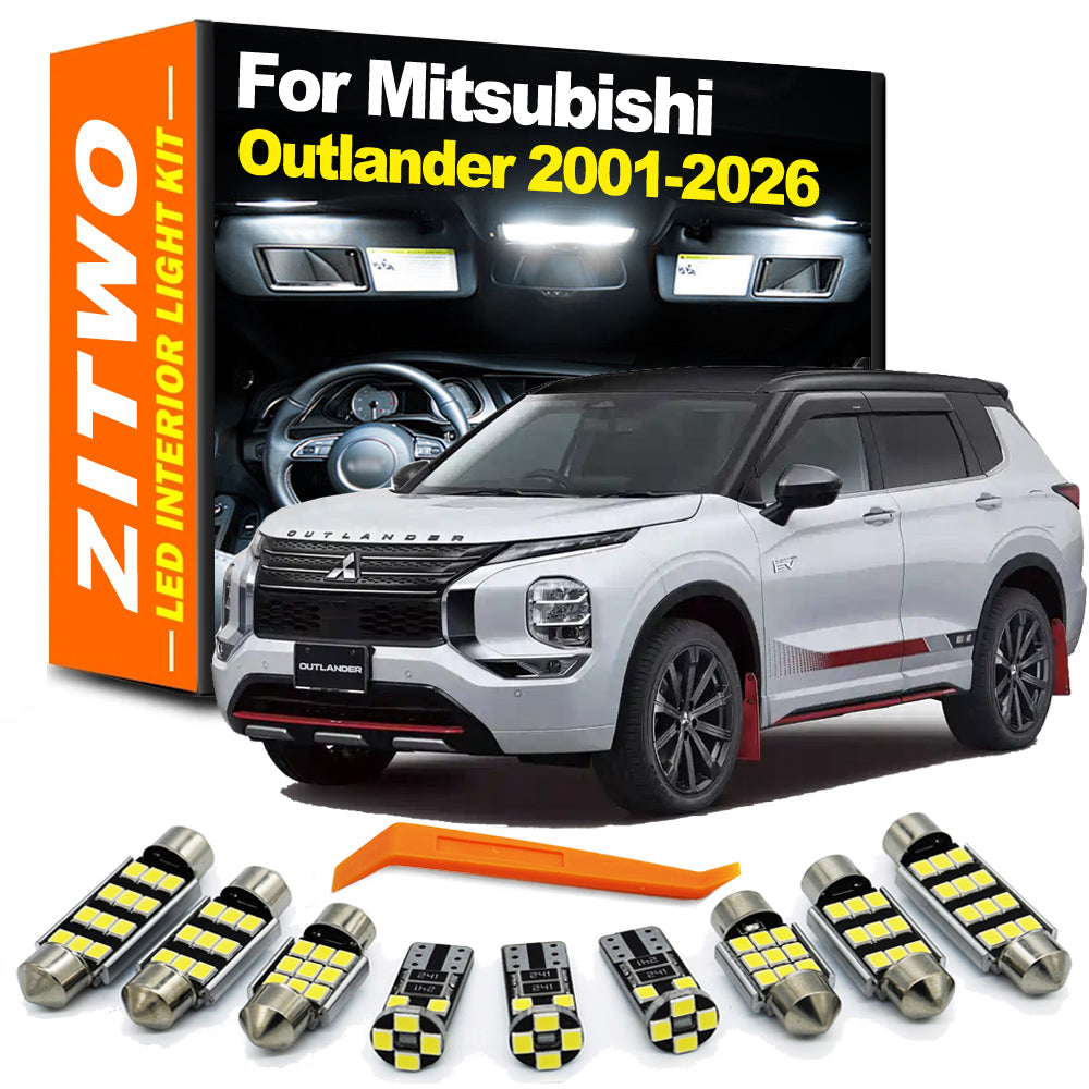 AutoGlowLED Interior Dome Map Light Kit for Mitsubishi Outlander 2001-2026