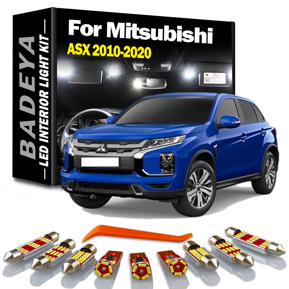 AutoGlowLED 9Pcs LED Interior Light Kit for Mitsubishi ASX 2010-2020 Canbus