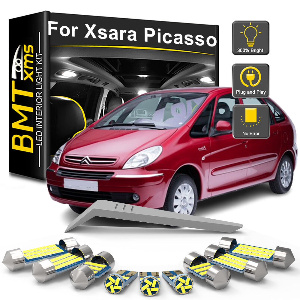 AutoGlowLED 8Pc LED Interior Light Kit for Citroen Xsara Picasso 2000-2010 Canbus