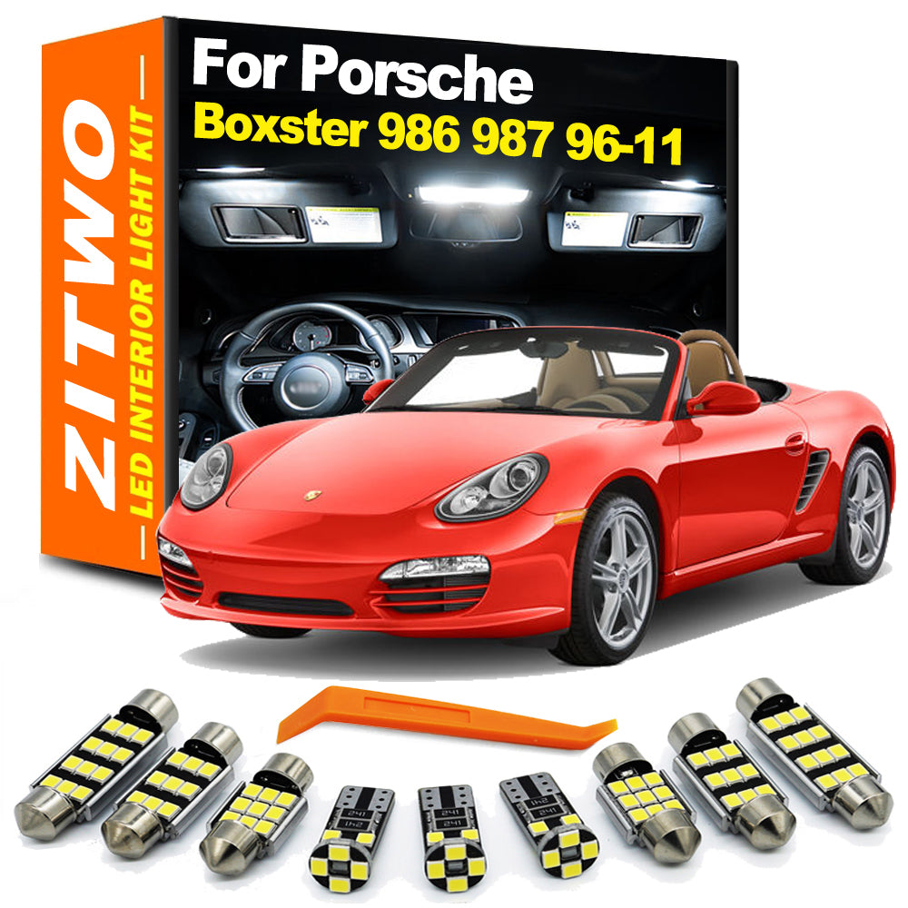 AutoGlowLED 14Pcs Canbus LED Interior Light Kit for Porsche Boxster 986 987 1996-2011