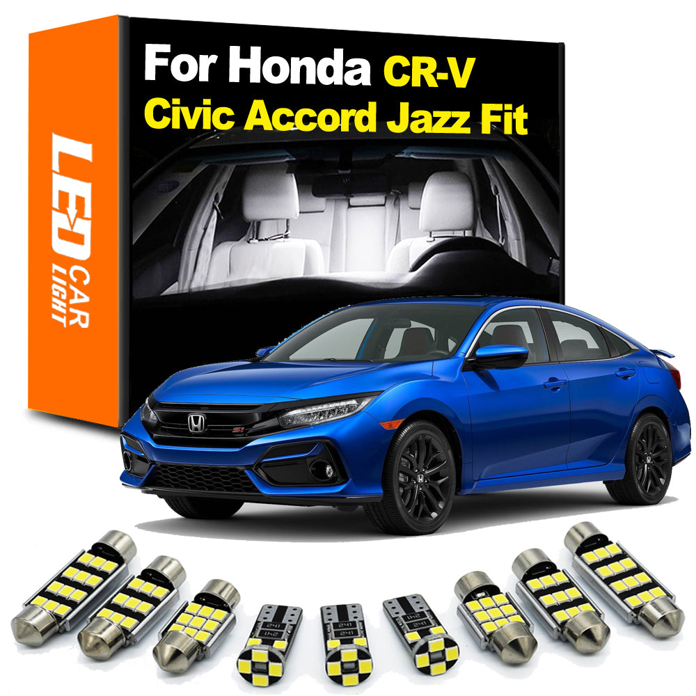 AutoGlowLED Interior LED Light Kit for Honda Civic CR-V Accord Fit Jazz Canbus No Error