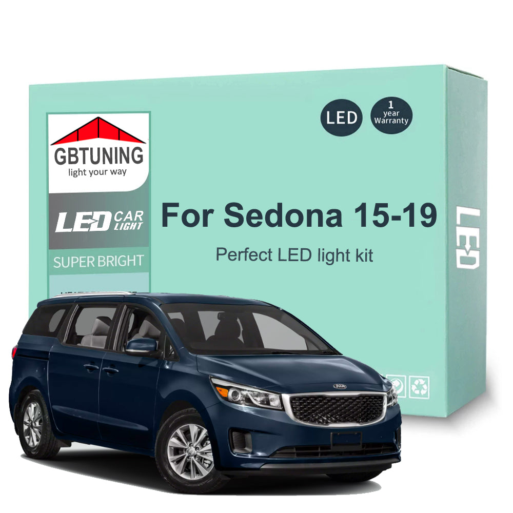 AutoGlowLED 13Pc Canbus LED Interior Light Kit for KIA Sedona Carnival 2015-2019