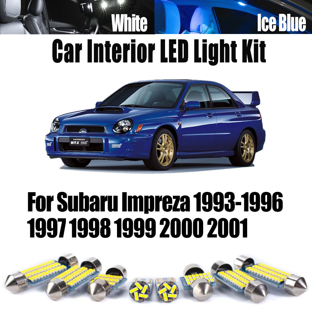 AutoGlowLED 9Pc Canbus LED Interior Light Kit for Subaru Impreza 1993-2001