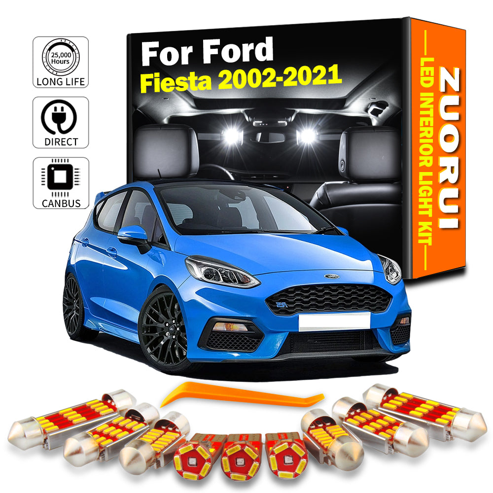 AutoGlowLED LED Interior Light Kit for Ford Fiesta MK6 MK7 MK8 Canbus